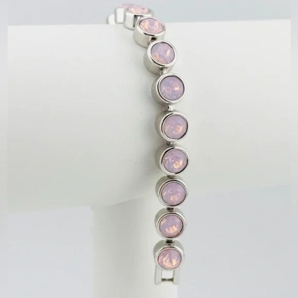 Touchstone Crystal Swarovski Rose Water Opal Ice Bracelet NIB Retired